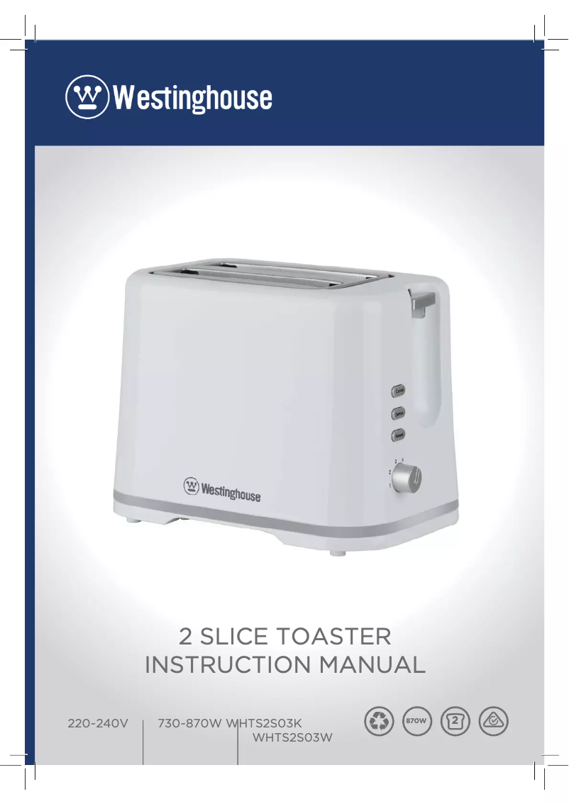 Page 1 de la notice Manuel utilisateur Westinghouse WHTS2S03W