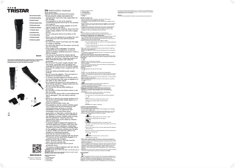 Image de la première page du manuel de l'appareil TR-2568