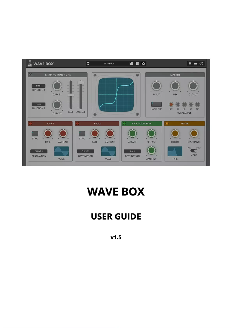 Image de la première page du manuel de l'appareil Wave Box