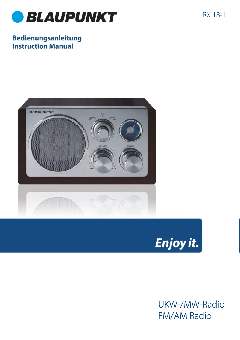 Página 1 del manual Manual de usuario Blaupunkt RX 18-1