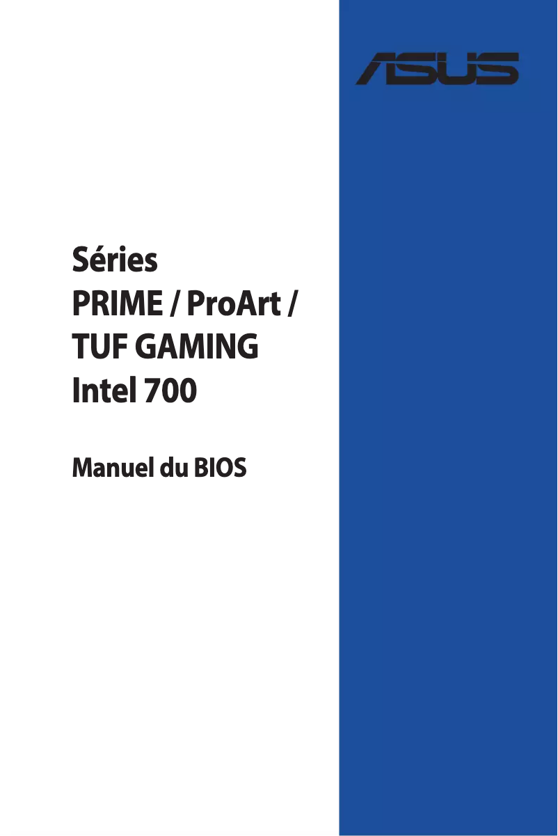 Page 1 de la notice Manuel utilisateur Asus PRIME B760M-A AX D4