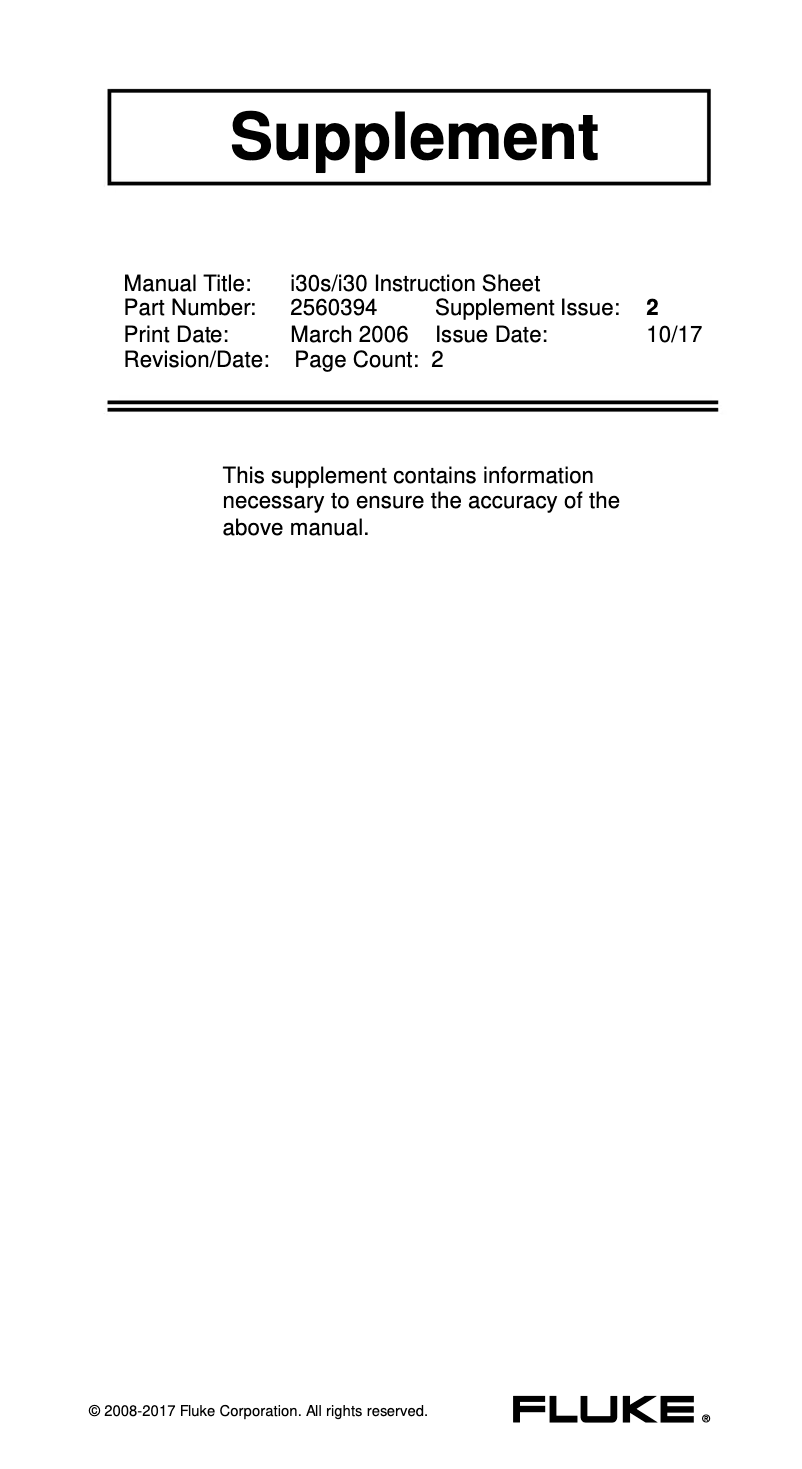 Image de la première page du manuel de l'appareil i30