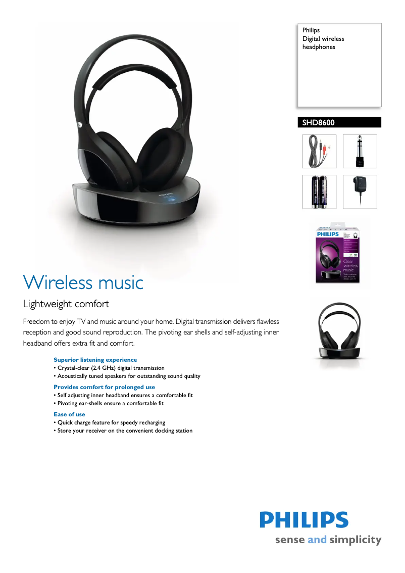 Página 1 del manual Manual de usuario Philips SHD8600