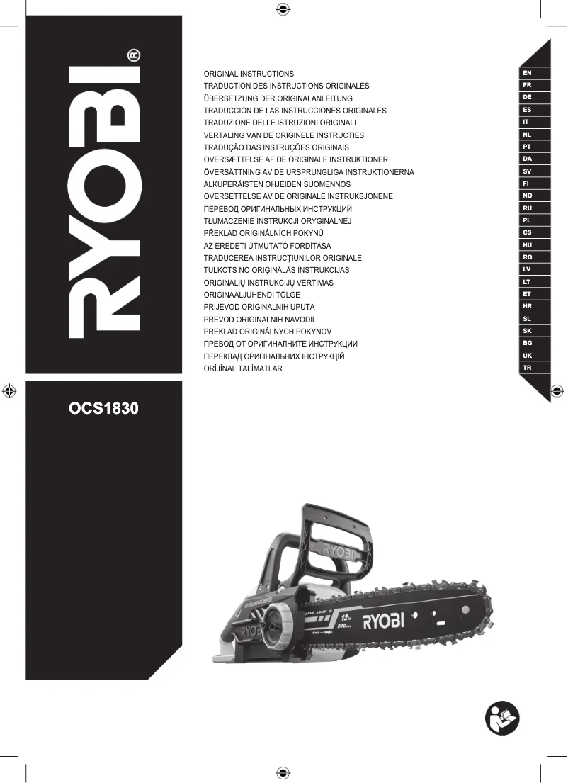Page 1 de la notice Manuel utilisateur RYOBI RCS1830