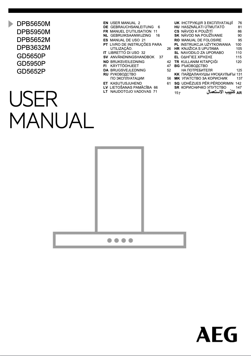 Page n°1 - Manuel utilisateur AEG DPB3632M