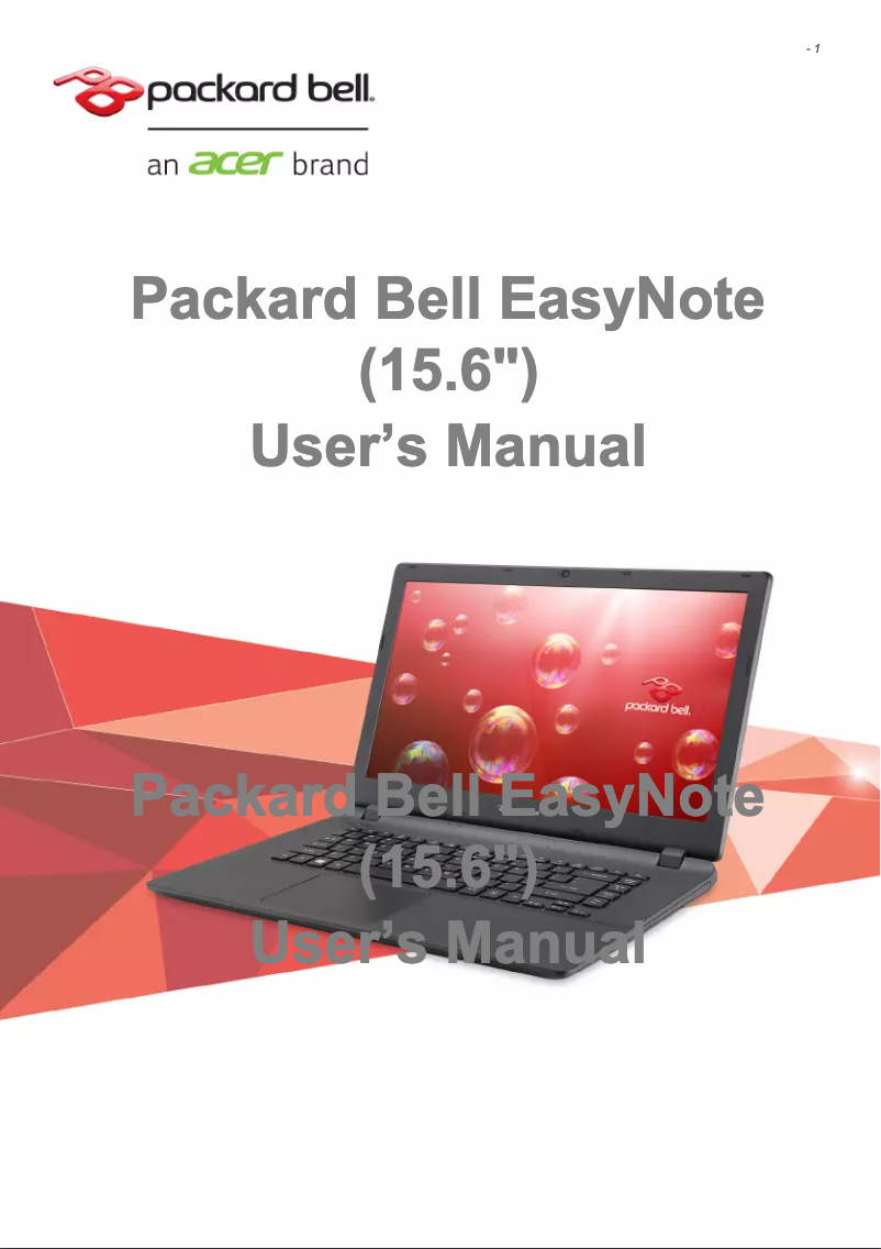 Image de la première page du manuel de l'appareil Easy Note TF71