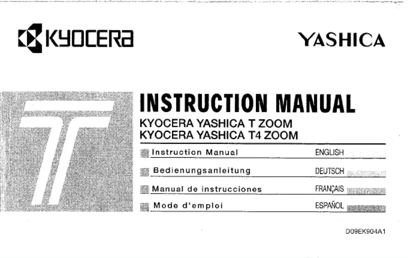 Image de la première page du manuel de l'appareil T Zoom