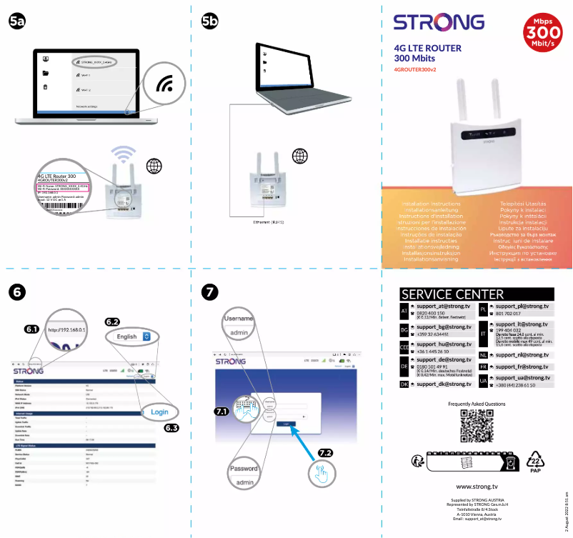 Page 1 de la notice Manuel utilisateur Strong 4GROUTER300v2