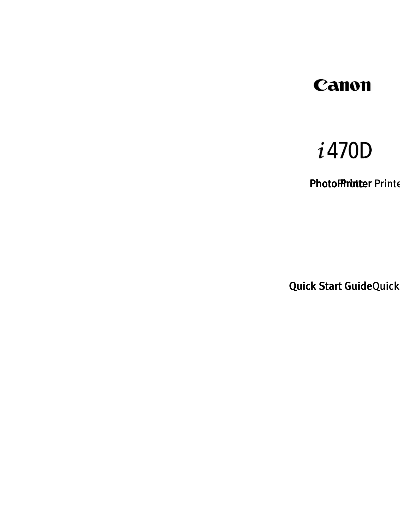 Page 1 de la notice Manuel utilisateur Canon Bubble Jet i470D