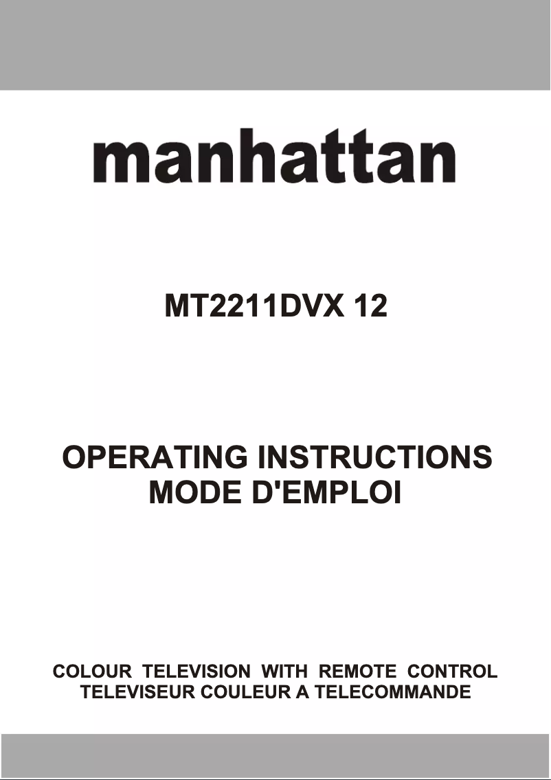 Page 1 de la notice Manuel utilisateur Manhattan MT2211DVX12