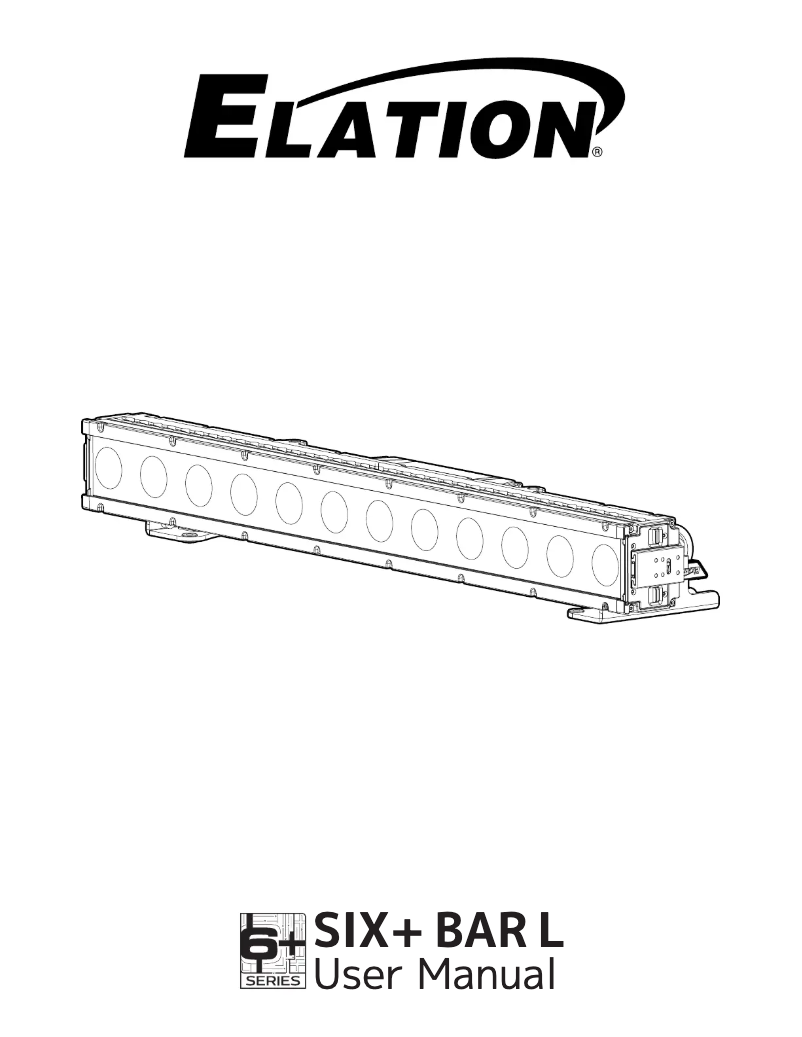 Page 1 de la notice Manuel utilisateur Elation SIX+ BAR L