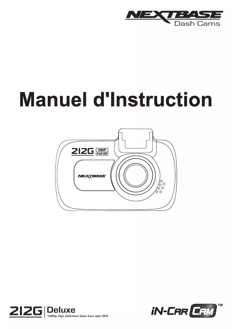 Page 1 de la notice Manuel utilisateur Nextbase In-Car Cam 212G Deluxe