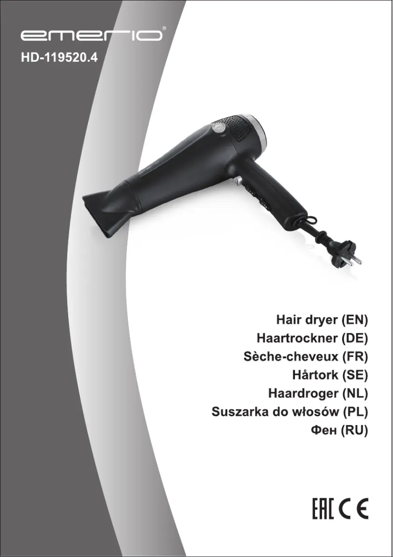 Page n°1 - Manuel utilisateur Emerio HD-119520.4