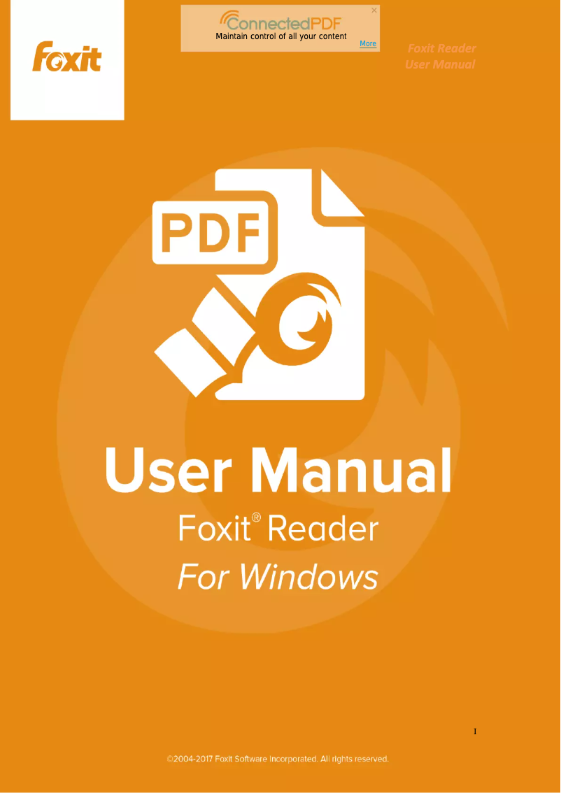 Page 1 de la notice Manuel utilisateur Foxit Reader 8.2.1