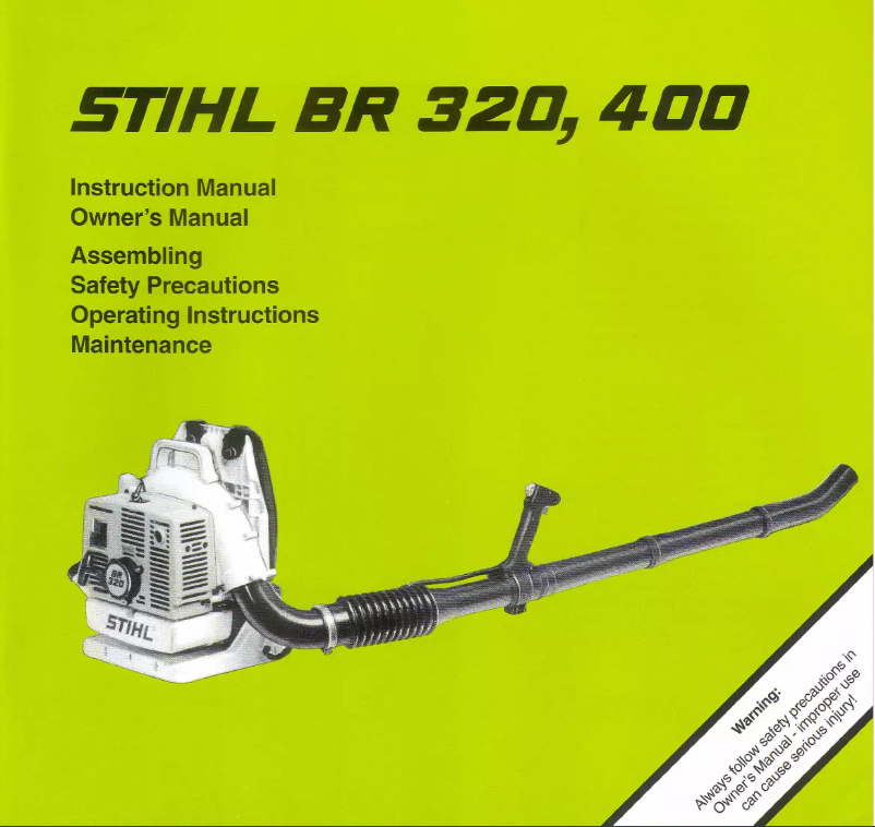 Page n°1 - Manuel utilisateur Stihl BR 400
