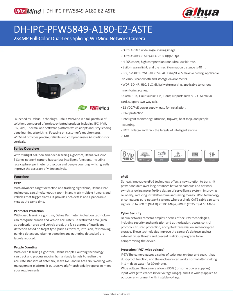 Image de la première page du manuel de l'appareil IPC-PFW5849-A180-E2-ASTE
