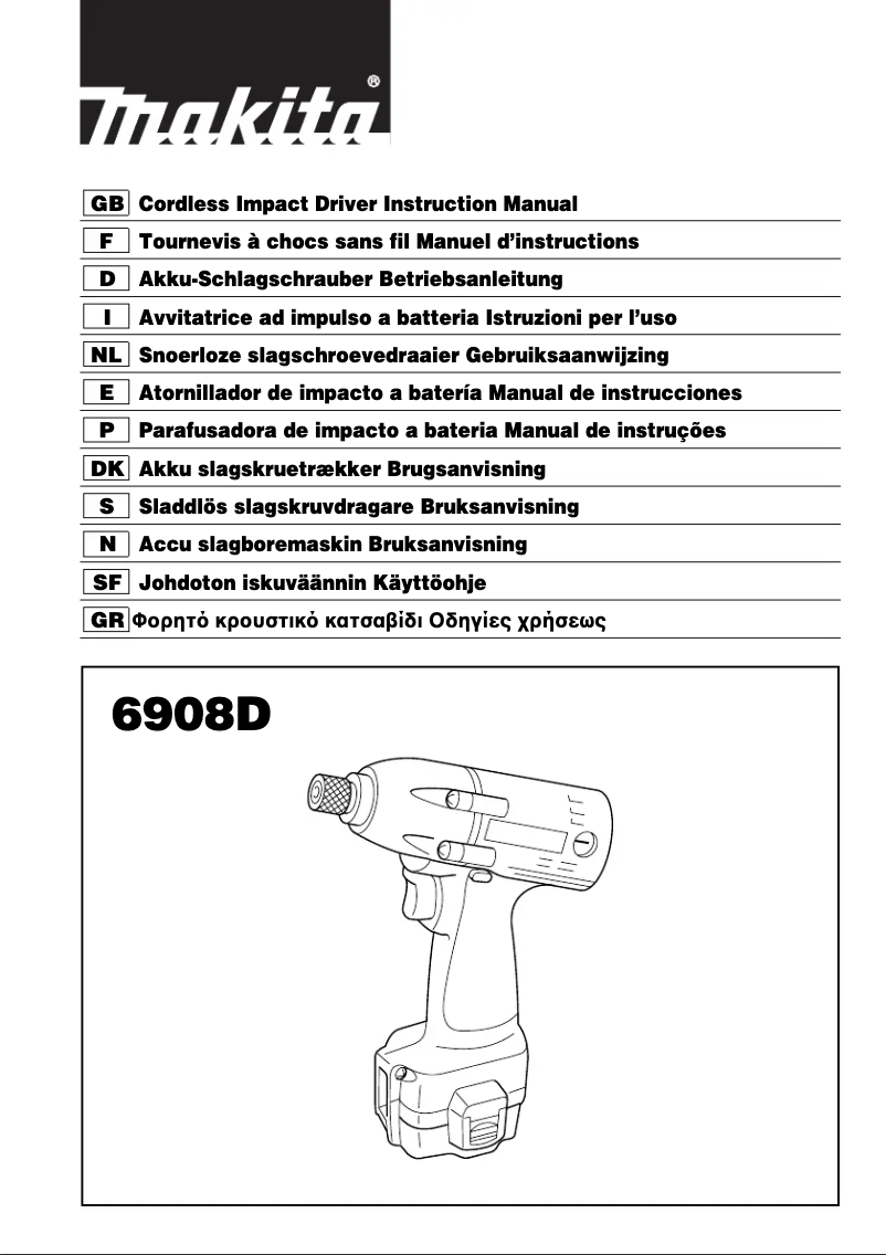 Page n°1 - Manuel utilisateur Makita 6908D