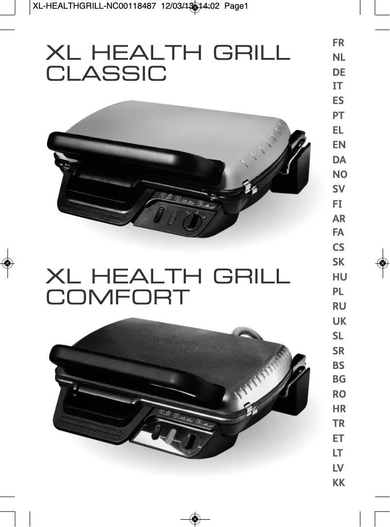 Imagen de la primera página del manual del dispositivo MGR Classic GR600012