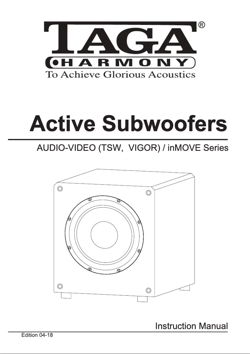 Page 1 de la notice Manuel utilisateur Taga Harmony inMOVE 8