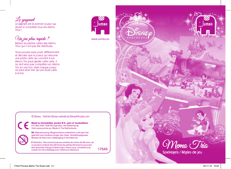 Page n°1 - Manuel utilisateur Jumbo Disney Princess Trio