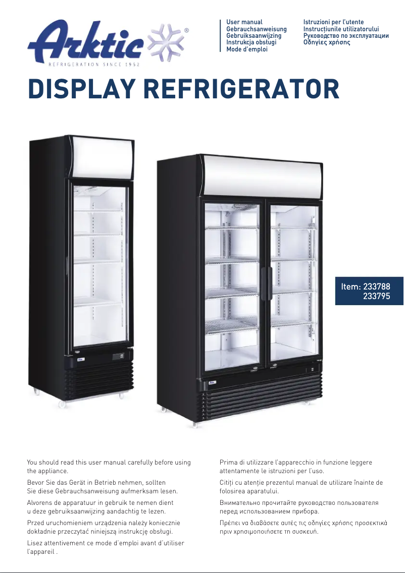 Page n°1 - Manuel utilisateur Arktic 233795