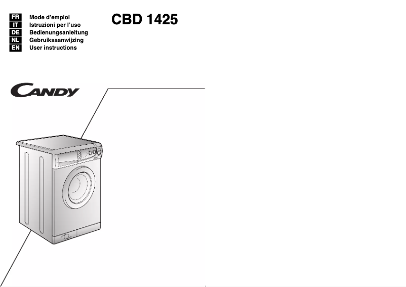 Page 1 de la notice Manuel utilisateur Candy CBD 1425