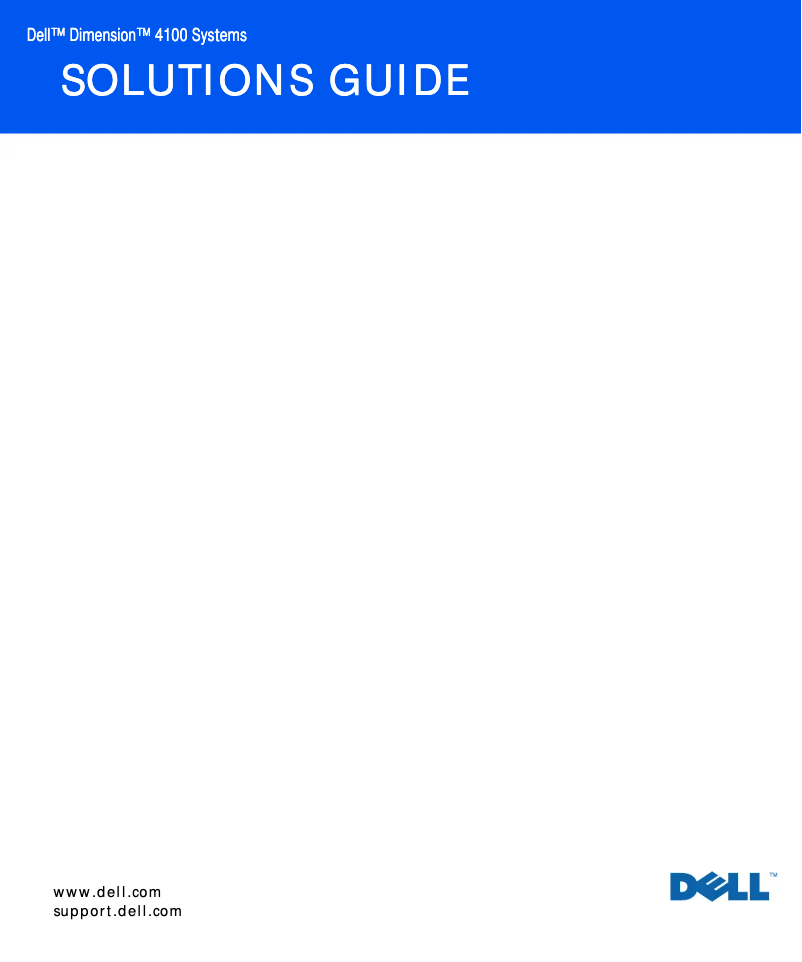 Image de la première page du manuel de l'appareil Dimension 4100