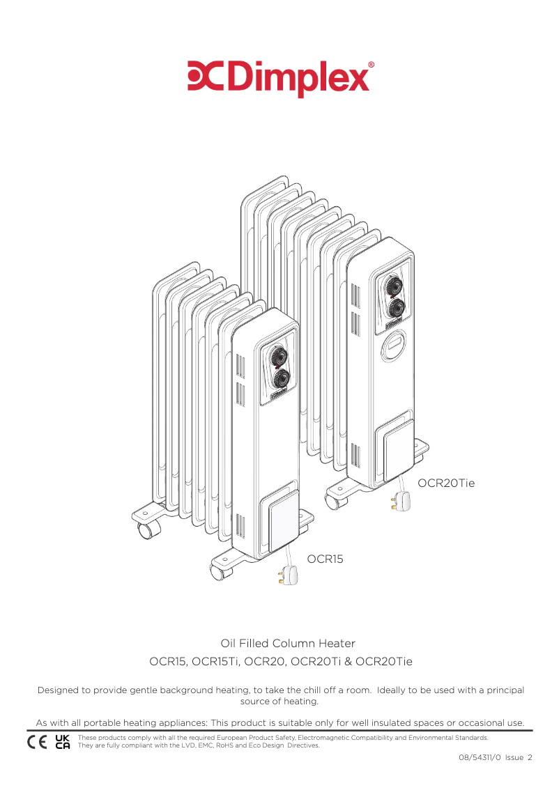 Page 1 de la notice Manuel utilisateur Dimplex OCR20TiB