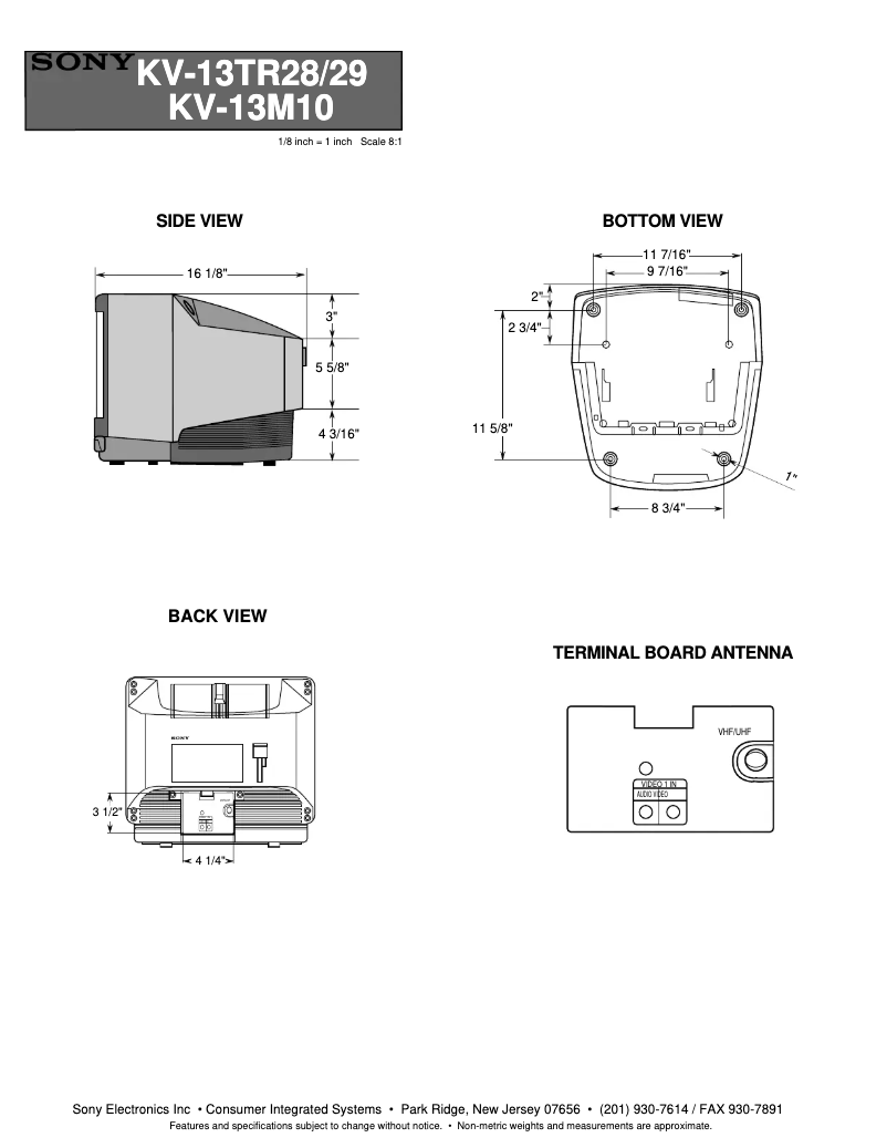 Image de la première page du manuel de l'appareil KV-13M10