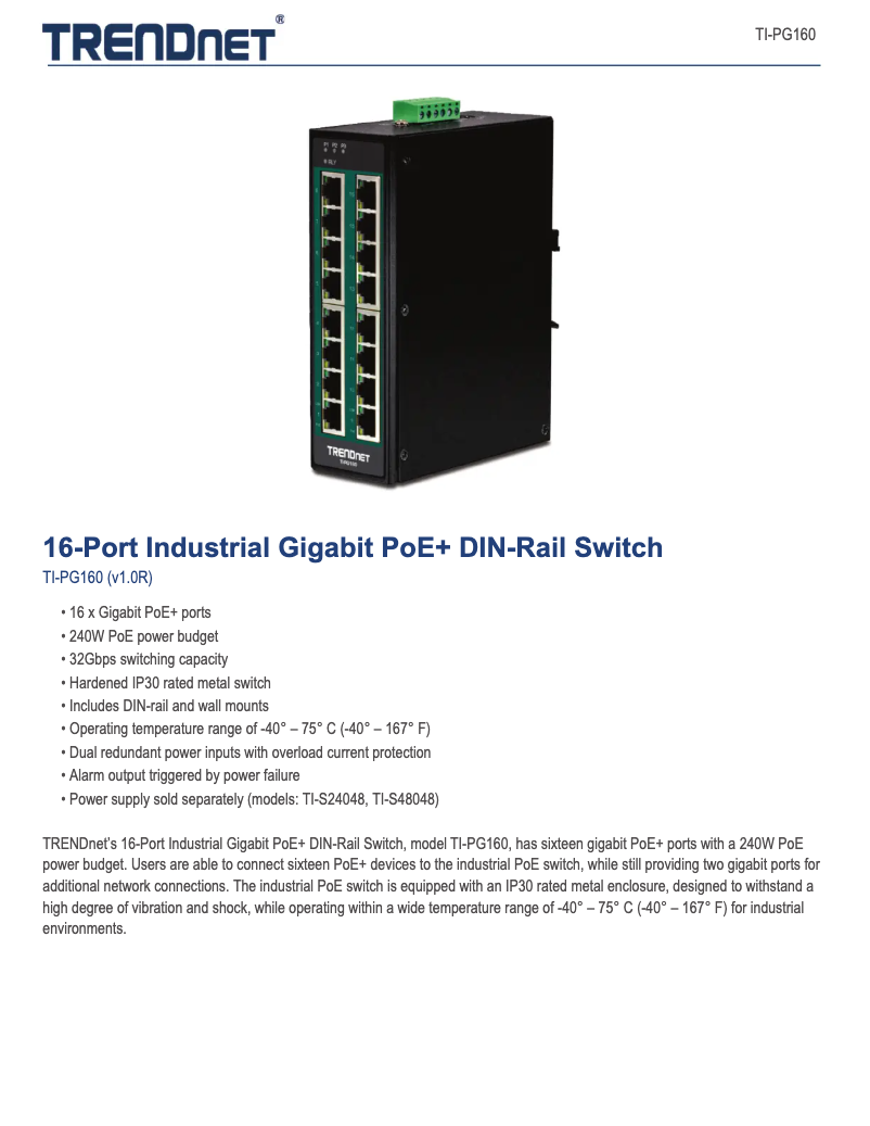 Image de la première page du manuel de l'appareil TI-PG160