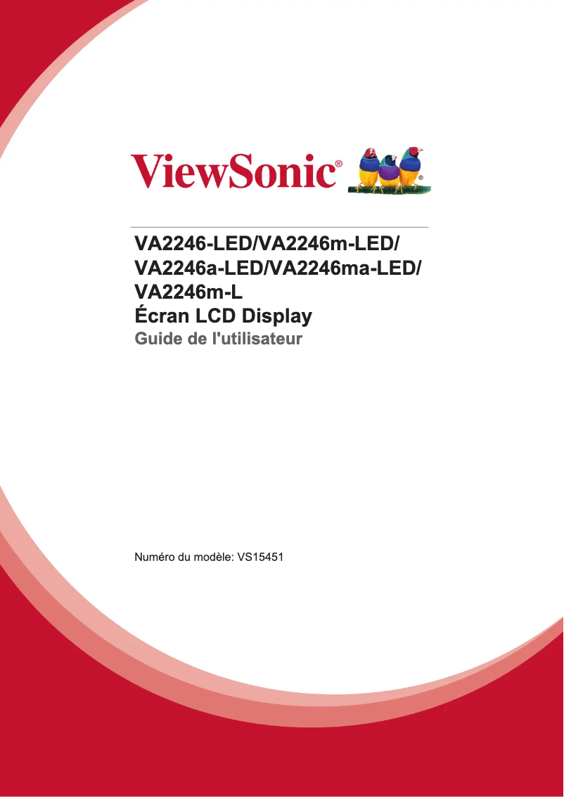 Page n°1 - Manuel utilisateur Viewsonic VA2246-LED