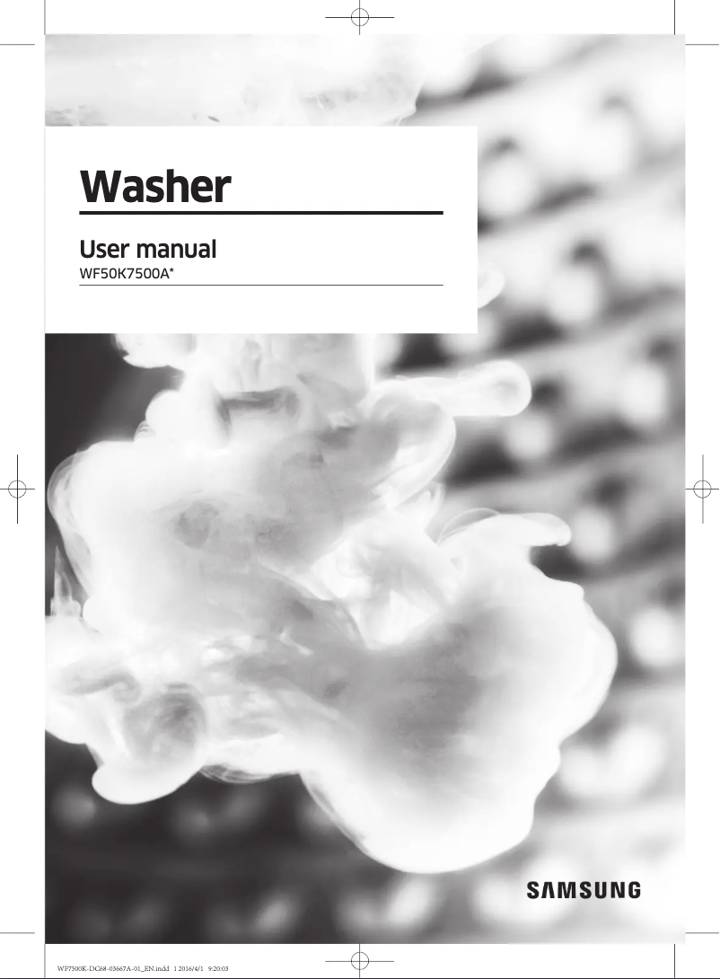Page n°1 - Manuel d'utilisation et d'entretien Samsung WF50K7500A