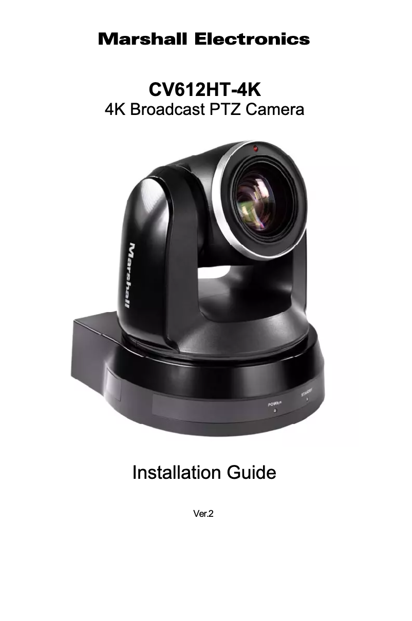 Image de la première page du manuel de l'appareil CV-612HT-4K