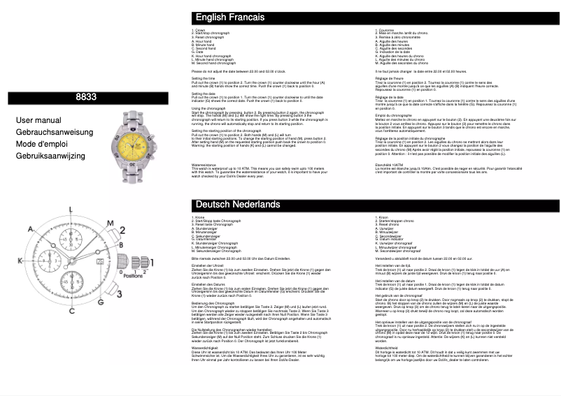 Page 1 de la notice Manuel utilisateur Davis 8833