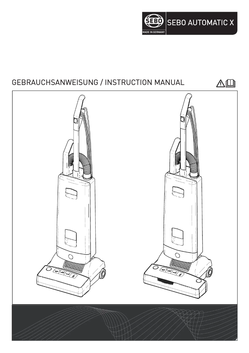 Page 1 de la notice Manuel utilisateur Sebo Automatic X7