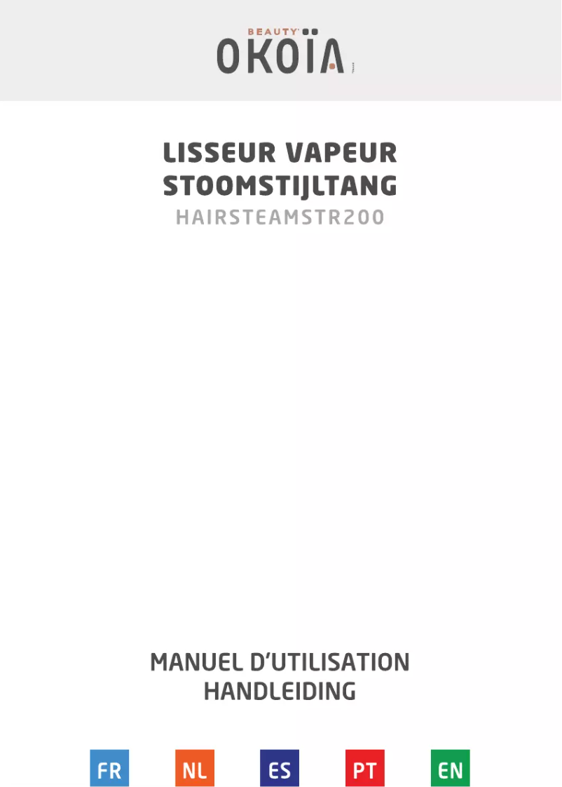 Image de la première page du manuel de l'appareil HAIRSTEAMR200
