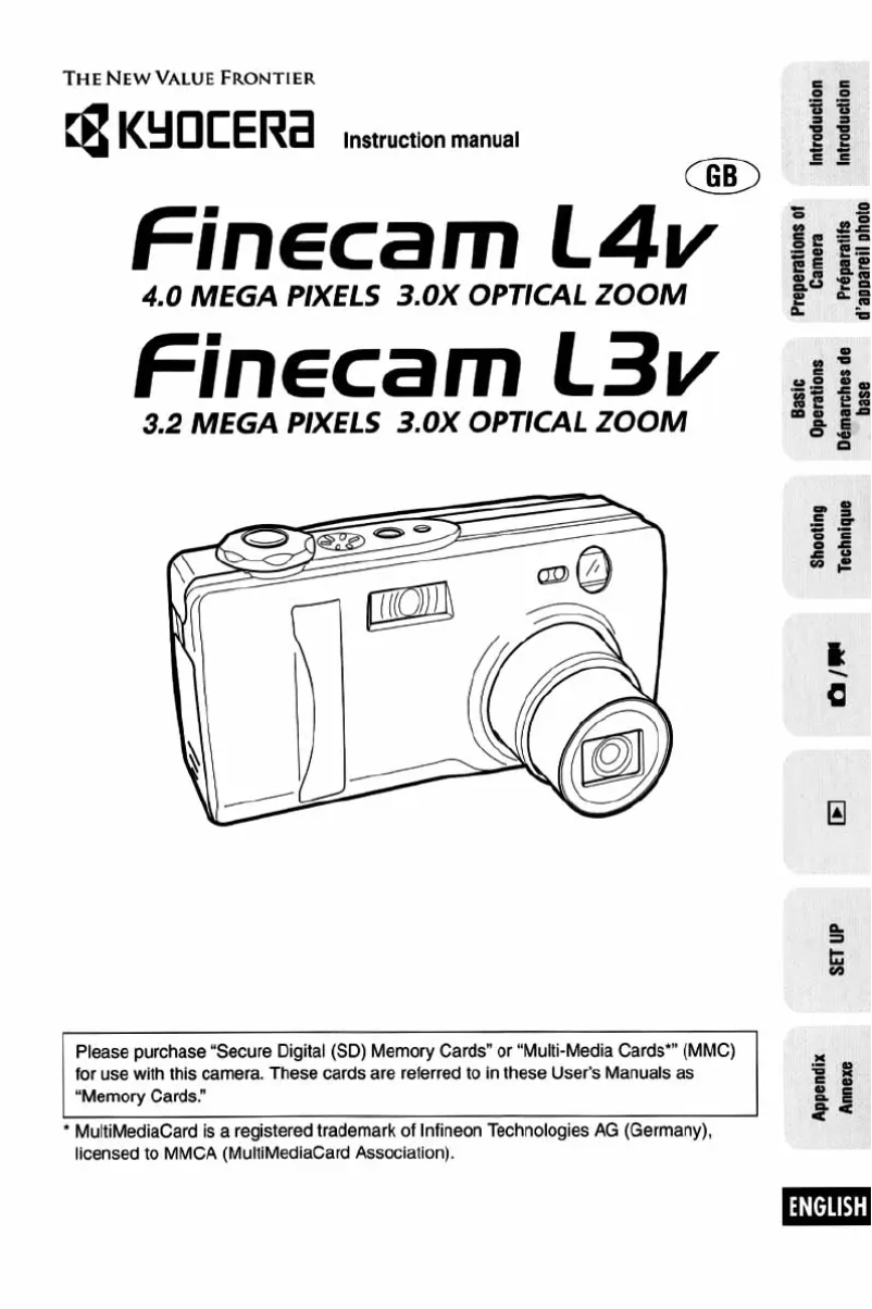 Image de la première page du manuel de l'appareil Finecam L3v