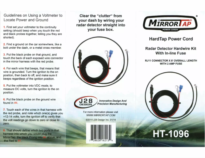 Page n°1 - Manuel utilisateur BlendMount HT-1096