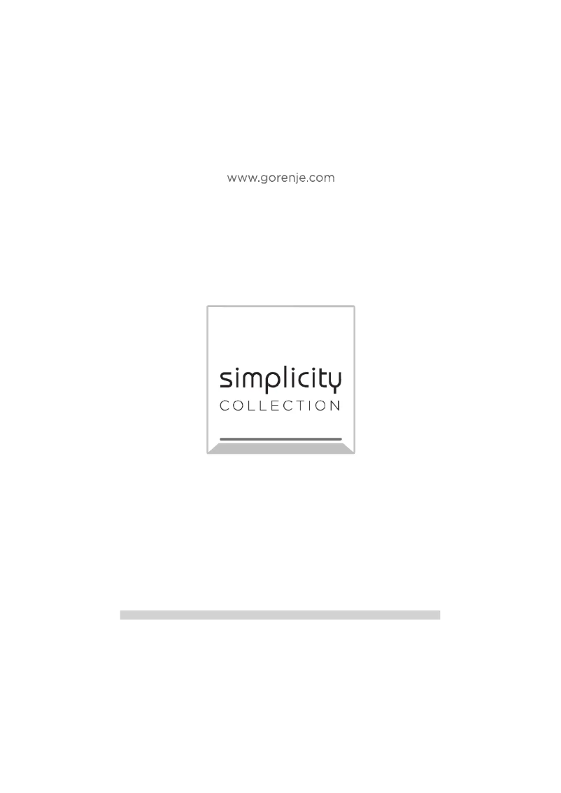 Page n°1 - Manuel utilisateur Gorenje GV6SY2