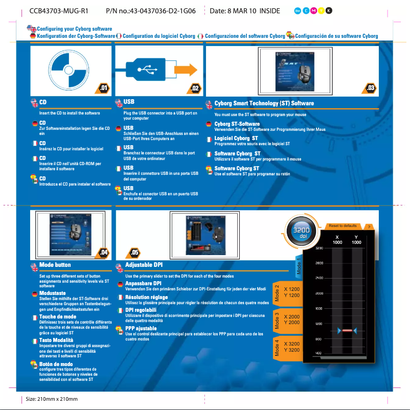 Page 1 de la notice Manuel utilisateur Cyborg R.A.T 3
