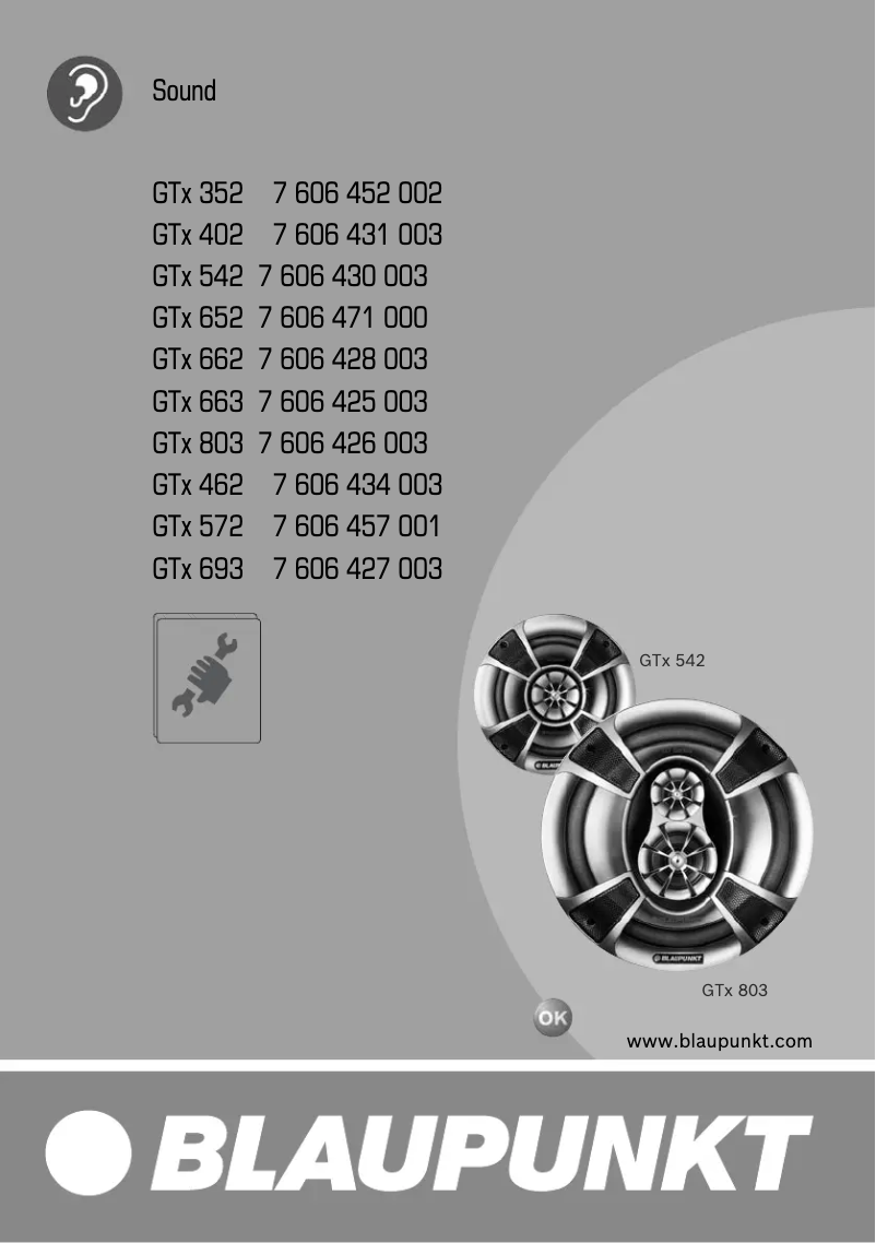 Image de la première page du manuel de l'appareil GTx 402 DE