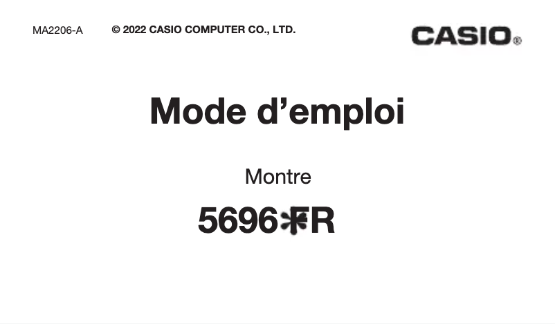 Page n°1 - Manuel utilisateur Casio A-168