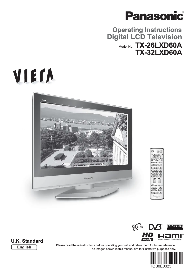 Page 1 de la notice Manuel utilisateur Panasonic TX-26LXD60A