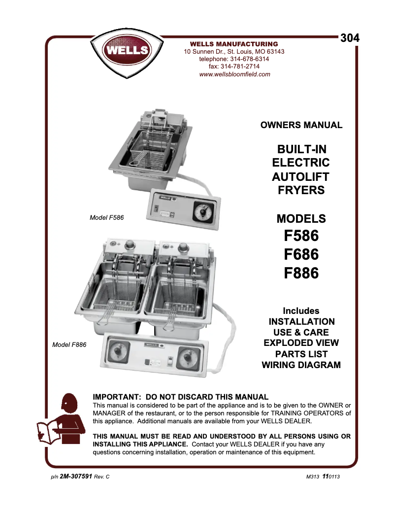 Página 1 del manual Manual de usuario Wells F586