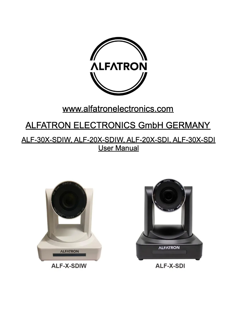 Page 1 of the manual User Manual Alfatron ALF-30X