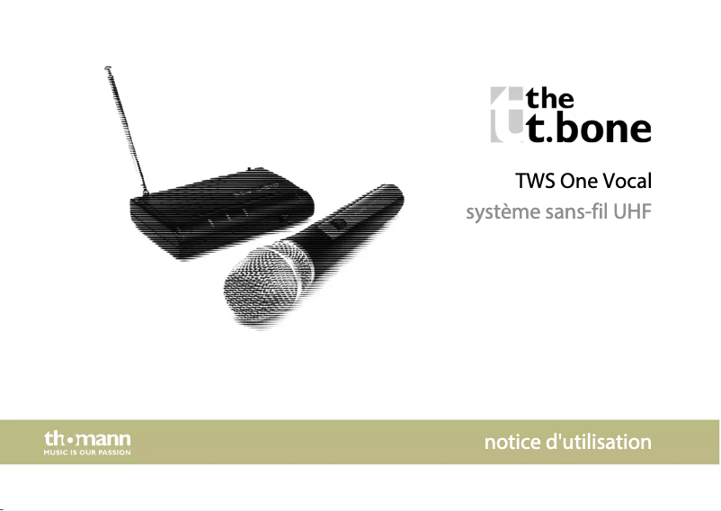 Page n°1 - Manuel utilisateur the t.bone TWS One Vocal