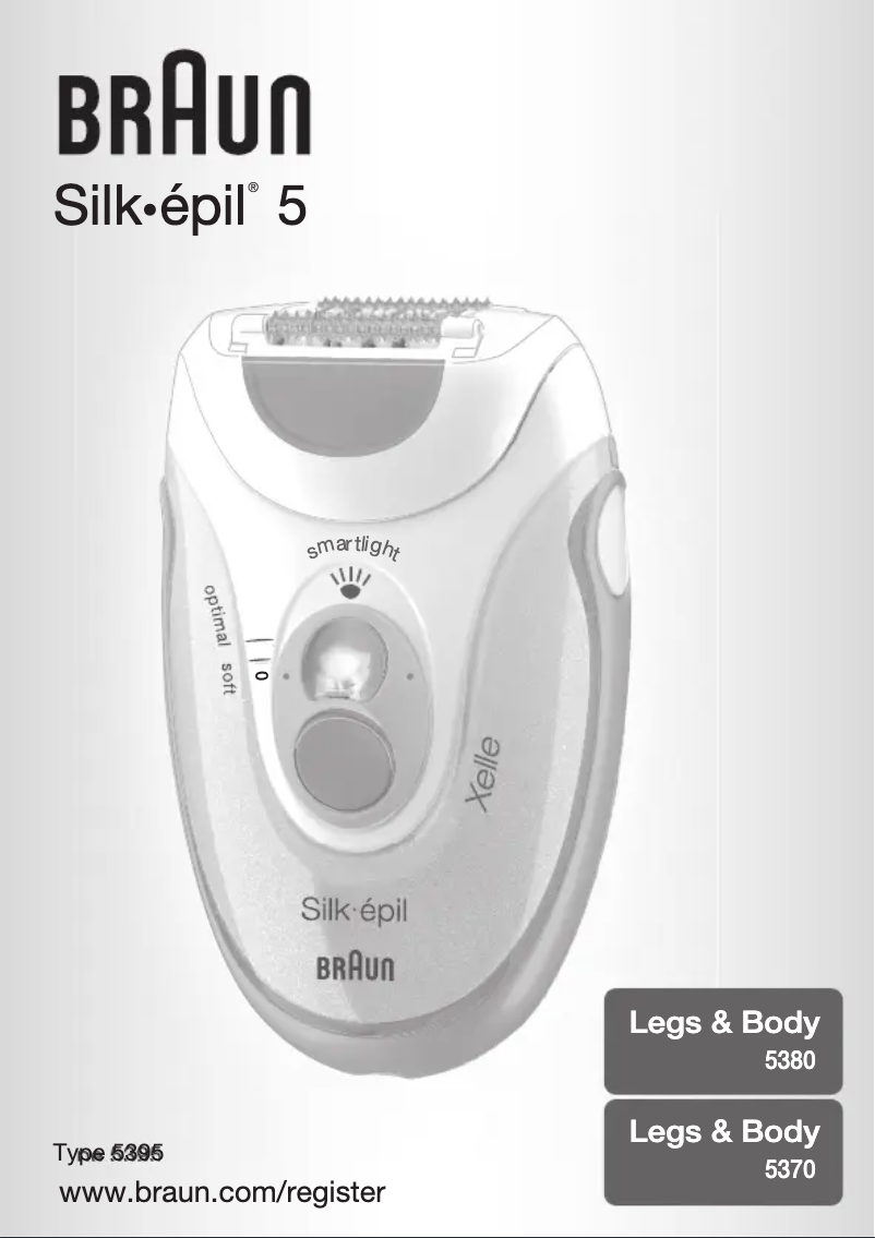 Page n°1 - Manuel utilisateur Braun Silk-epil 5380 Legs & Body