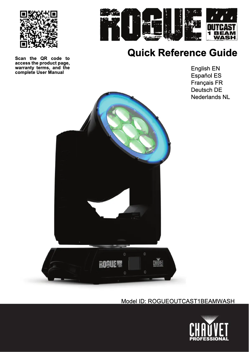 Image de la première page du manuel de l'appareil Rogue Outcast 1 BeamWash