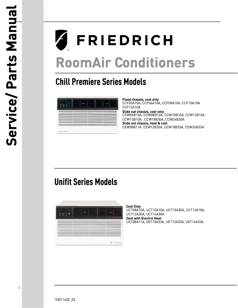 Image de la première page du manuel de l'appareil Chill Premier CCF10A10A