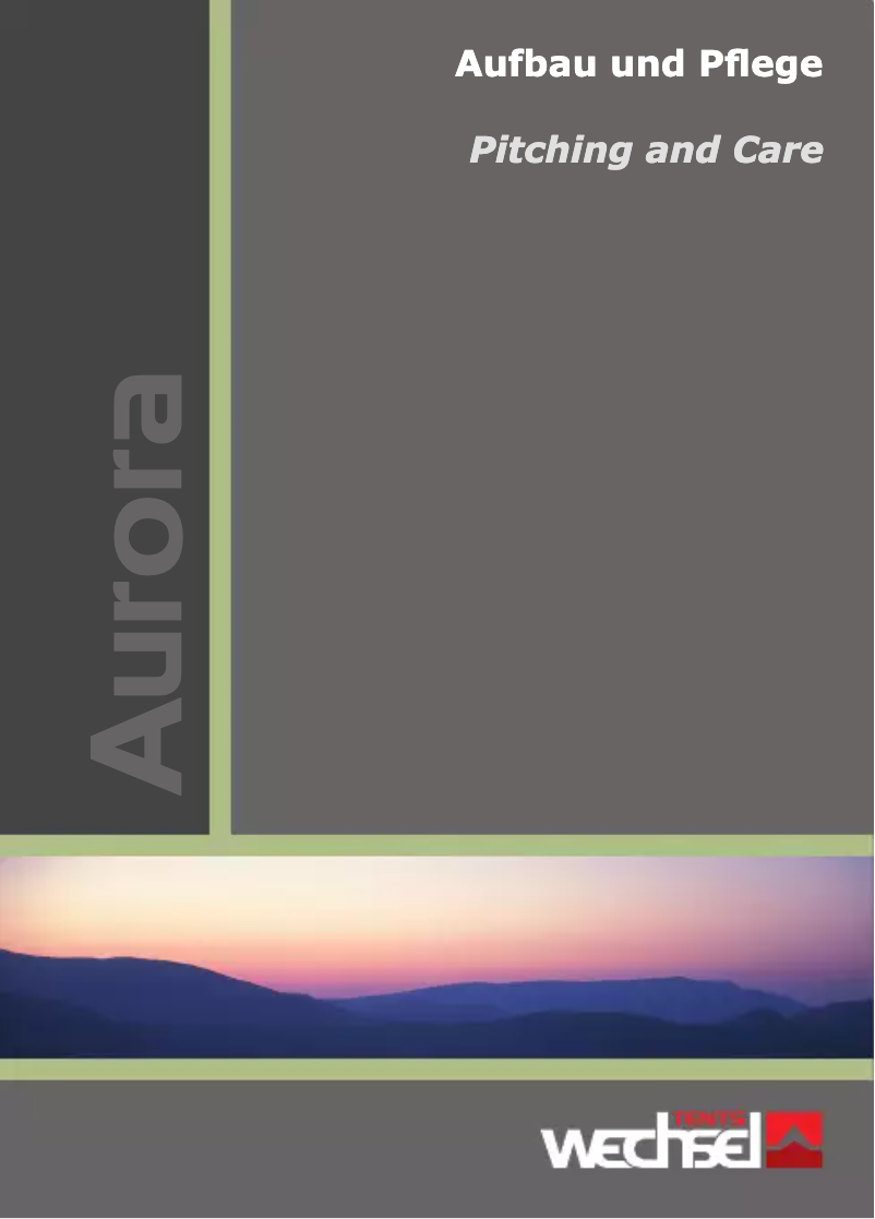 Page n°1 - Manuel utilisateur Wechsel Aurora 1